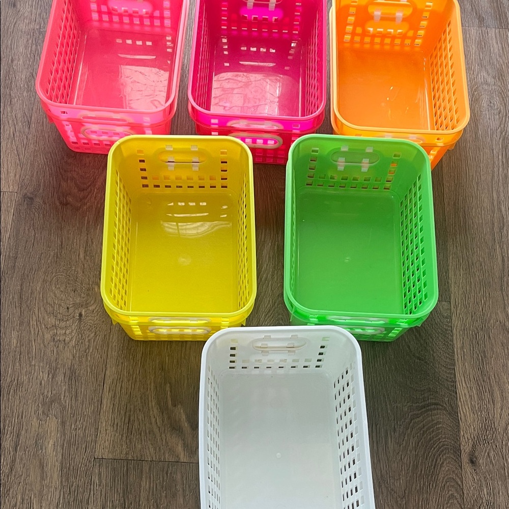 Vibrant Multi-Color Storage Basket Set - Picture 2 of 2